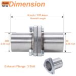 Simnliras 3-Bolt Exhaust Flange Kit 60mm Stainless Steel Universal - Image 2