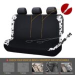 Cow Print Car Seat Covers | Rear Bench Protector with Cup Holder Compatibility - Image 6