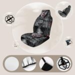 Gothic Skull Car Seat Covers: Soft, Durable Front Seat Protection (2-Pack) - Image 4