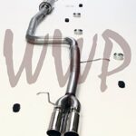 Performance Stainless Steel SS SS409 3" Cat Back CatBack Exhaust Muffler Kit System Polished Tips Compatible With 2014-2017 Ford Fiesta ST 1.6L EcoBoost Turbocharged