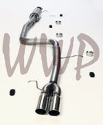 Performance Stainless Steel SS SS409 3" Cat Back CatBack Exhaust Muffler Kit System Polished Tips Compatible With 2014-2017 Ford Fiesta ST 1.6L EcoBoost Turbocharged