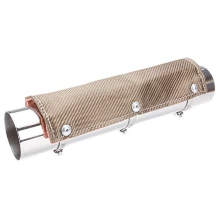 Design Engineering Titanium Pipe Shield 6" x 1' Exhaust Heat Shield – High-Temperature Resistant Exhaust Wrap Protection for Pipes and Tubes, Lightweight and Durable Heat Shielding