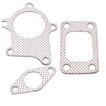 Turbo Gasket,38mm /1.5in Gasket 5Bolt Downpipe Combo Kit Fitting for T3/T4 Turbocharger