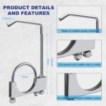 3" Heavy Duty Steel Exhaust Clamp Hanger Muffler Pipe 2PCS - Image 2