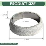 MOXRUQ 2PC 2.56" Graphite Exhaust Donut Gasket Universal Manifold Seal - Image 2