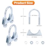 ```
AFEISOL 1.5" U Bolt Exhaust Clamp 2 Pack Steel Muffler Pipe 38mm
``` - Image 3