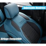 Jeep Wrangler Seat Covers: Waterproof Blue Leather Full Protection 2013-2017 - Image 4