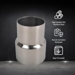 SSN 2.5 to 3 Inch Exhaust Pipe Reducer Adapter Stainless Steel Pair - Image 4