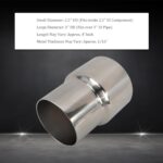 SSN 2.5 to 3 Inch Exhaust Pipe Reducer Adapter Stainless Steel Pair - Image 3