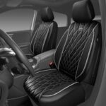 Luxury Leather Car Seat Covers - Waterproof Silver Glitter Front Seat Protection - Image 7