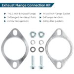 PALOZO 3" Stainless Steel Exhaust Flange Kit 76mm 2 Bolt Gasket Set - Image 4