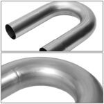Universal Mild Steel Exhaust Tubing Kit: 8pc Custom Mandrel Bend Pipes 2.5" - Image 3