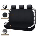 Cow Print Car Seat Covers | Rear Bench Protector with Cup Holder Compatibility - Image 2