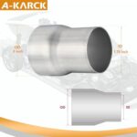 A-KARCK Stainless Steel Exhaust Pipe Reducer Adapter 1.75" to 2" ID, 4" Length - Image 4