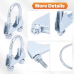 ```
AFEISOL 1.5" U Bolt Exhaust Clamp 2 Pack Steel Muffler Pipe 38mm
``` - Image 8