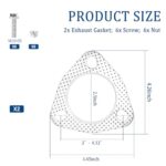 2.5" Exhaust Flange Gasket Kit w/ Bolts Nuts Car SUV Truck - Image 2