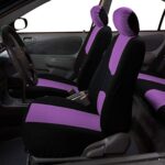 FH Group Purple Cloth Front Car Seat Covers Universal Washable - Image 2