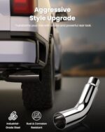 JY 4" Diesel Exhaust Tip Chrome Turndown Elbow 4x5 23" Long - Image 2