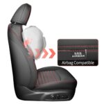 Chevy Malibu Seat Covers 2016-2024 Full Set Custom Fit Black Red - Image 4
