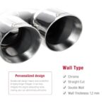 Dual Exhaust Tips 2.5 to 3.5 Inch Stainless Steel Angle Cut 2 Pack - Image 4