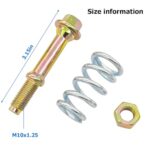 Heavy-Duty M10 Car Exhaust Spring Bolt Kit Universal Fit Truck SUV RV - Image 2