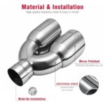 Dual Exhaust Tips 2.5 to 3.5 Inch Stainless Steel Angle Cut 2 Pack - Image 5