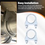```
AFEISOL 1.5" U Bolt Exhaust Clamp 2 Pack Steel Muffler Pipe 38mm
``` - Image 4