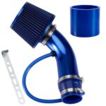 Pindex 3 Inch 76mm High Flow Cold Air Intake Induction Pipe Hose with Air Filter Kit and 2.5" 3" Two Different Silicone Joiner Compatible with Car Motorcycle