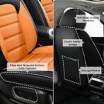 Jeep Renegade Seat Covers 2015-2023 Waterproof Airbag Safe Black Orange - Image 2