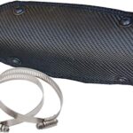 Design Engineering 010496 ONYX Series 4" x 8" Pipe Heat Shield with Stainless Steel Clamps