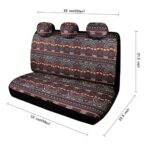 P&J Baja Blanket Car Seat Covers 9pc Blue Boho Universal Fit SUV Truck - Image 8