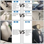 FaiFani Luxury Leather Car Seat Covers for Lexus ES300 ES350 5-Seat Beige - Image 8