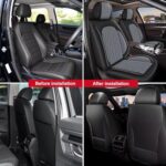 Honda Pilot Seat Covers 2005-2016 Waterproof Leather 2PC Black Grey - Image 7