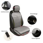 Premium Breathable Car Seat Covers | Universal Fit | 4-Season Protection | Grey (2PC) - Image 6