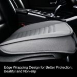 Gray PU Leather Car Seat Covers 2PC Front Anti-Slip Protector - Image 3