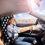 Dog Paw Car Accessories Set: 10PC Seat Covers, Steering Wheel, Cup Holder Pad - Image 3