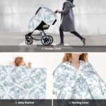 Floral Toile Baby Car Seat Cover Breathable Muslin Cotton Canopy - Image 9