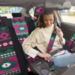 Pink Boho Car Seat Covers Full Set: Stylish Protection for Women SUV Truck Accessories - Image 5