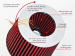 Chevy Cobalt SS High-Performance Short Ram Air Intake Kit - Red, 2.4L Engine - Image 3