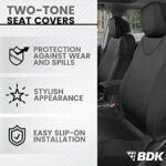 Black Universal Car Seat Covers Full Set - Truck SUV Protector Front Rear Seats - Image 2