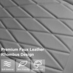 Premium Leather Car Seat Covers w/ Storage Pocket - Universal Fit Gray - Image 2