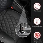 Big Hippo Car Seat Cushion 2 Pack Winter Cover Back Support Black - Image 4