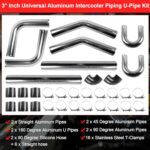 32pc 3" Universal Aluminum Turbo Intercooler Piping Kit DIY - Image 2