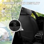 ACDY Jeep Seat Covers 2000-2026 Waterproof Leather Front 2pc Black White - Image 2