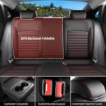 Chevy Malibu Seat Covers 2016-2024 Full Set Custom Fit Black Red - Image 3