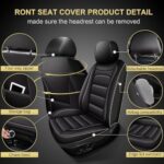 Kia Forte Seat Covers 2010-2025 Leather Front 2PC Black Protector - Image 2