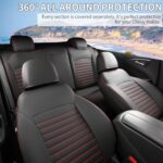 Chevy Malibu Seat Covers 2016-2024 Full Set Custom Fit Black Red - Image 8