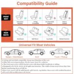 5PC Nappa Leather Car Seat Covers Universal Fit Gray Breathable - Image 9