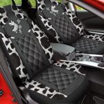 Cow Print Car Seat Covers: Universal Fit, Black & White Front Seat Protectors - Image 4