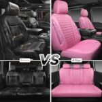 Pink Bling Diamond Leather Car Seat Covers Waterproof Universal Fit - Image 6